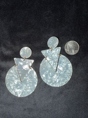 SHASHI White Acrylic Earrings
